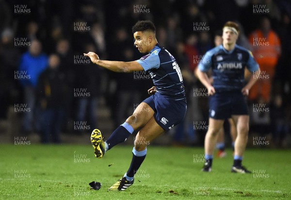 180117 - Ospreys Under 18s v Blues Under 18s - Ben Thomas of Blues by Ben Evans/Huw Evans Agency