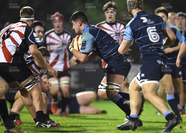 180117 - Ospreys Under 18s v Blues Under 18s - Joe Miles of Blues by Ben Evans/Huw Evans Agency