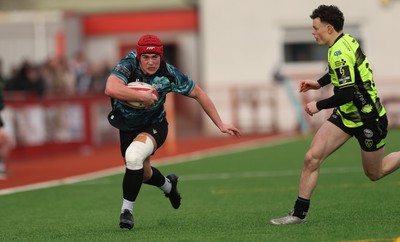 160225  Ospreys U18s v Dragons U18s, WRU Regional Age Grade Semi Final - Evan Jones of Ospreys breaks away