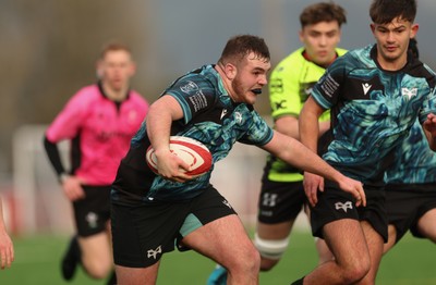 160225  Ospreys U18s v Dragons U18s, WRU Regional Age Grade Semi Final - Logan Lloyd of Ospreys races in to score try