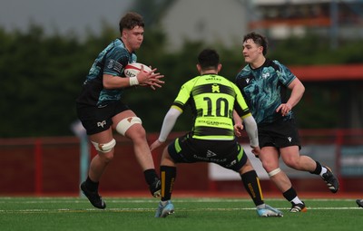 160225  Ospreys U18s v Dragons U18s, WRU Regional Age Grade Semi Final - Elis Cox of Ospreys takes on Morgan Cusack of Dragons