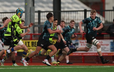 160225  Ospreys U18s v Dragons U18s, WRU Regional Age Grade Semi Final -Ospreys break away to set up a try for Alfie Thomas of Ospreys