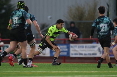 160225  Ospreys U18s v Dragons U18s, WRU Regional Age Grade Semi Final - Sam Morgan of Ospreys charges forward