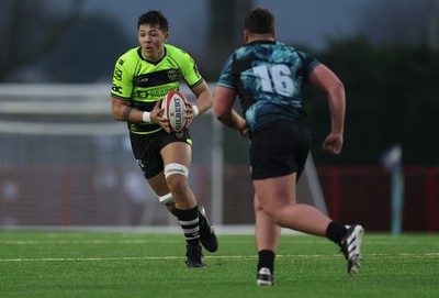 160225  Ospreys U18s v Dragons U18s, WRU Regional Age Grade Semi Final - Elliot Beaven of Dragons takes on Mckenzie Scales of Ospreys