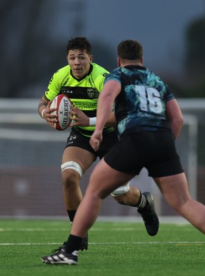 160225  Ospreys U18s v Dragons U18s, WRU Regional Age Grade Semi Final - Elliot Beaven of Dragons takes on Mckenzie Scales of Ospreys