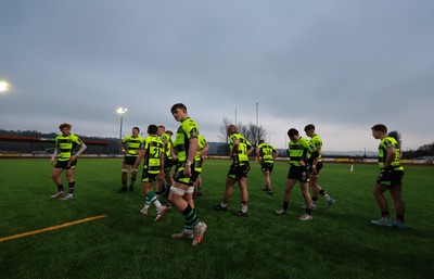 160225  Ospreys U18s v Dragons U18s, WRU Regional Age Grade Semi Final - Dragons players gather together at the end of the match