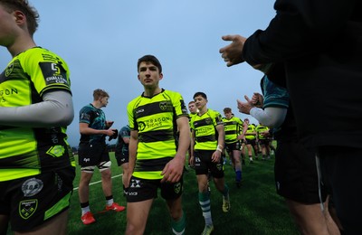 160225  Ospreys U18s v Dragons U18s, WRU Regional Age Grade Semi Final - Dragons players are applauded off by the Ospreys at the end of the match