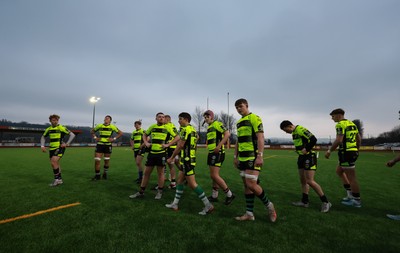 160225  Ospreys U18s v Dragons U18s, WRU Regional Age Grade Semi Final - Dragons players gather together at the end of the match