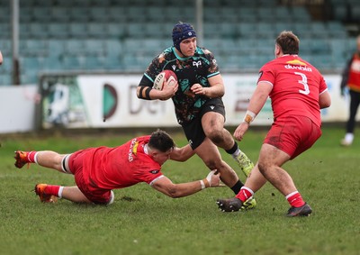 080226 - Ospreys U18 v Scarlets U18, WRU Regional Age Grade Championship - Josh Drew of Ospreys attacks