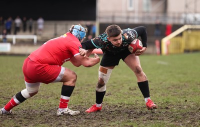 080226 - Ospreys U18 v Scarlets U18, WRU Regional Age Grade Championship - Nick Fisk Jones of Ospreys looks for the line