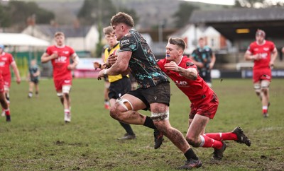 080226 - Ospreys U18 v Scarlets U18, WRU Regional Age Grade Championship - Sam Morgan of Ospreys races in to score the second try