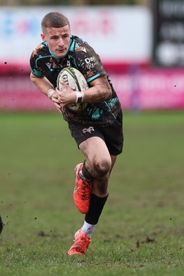 080226 - Ospreys U18 v Scarlets U18, WRU Regional Age Grade Championship - Dylan Quinn of Ospreys takes on Rhys Jones of Scarlets