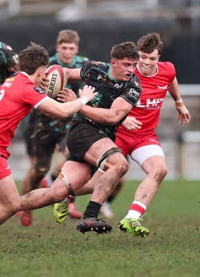080226 - Ospreys U18 v Scarlets U18, WRU Regional Age Grade Championship - Sam Morgan of Ospreys breaks away