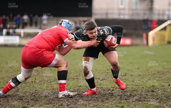 080226 - Ospreys U18 v Scarlets U18, WRU Regional Age Grade Championship - Nick Fisk Jones of Ospreys looks for the line