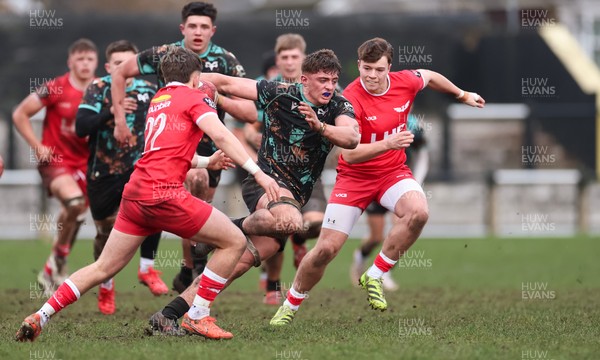 080226 - Ospreys U18 v Scarlets U18, WRU Regional Age Grade Championship - Sam Morgan of Ospreys breaks away