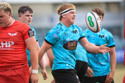 160826 - Ospreys U18 v Scarlets U18 - WRU Regional Age Grade Championship -Finn Lewis of Ospreys u18 celebrates after scoring