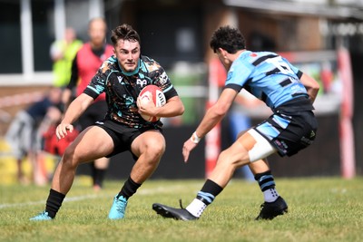 240825 - Ospreys U18s v Cardiff Rugby U18s - Kaiden Brooks of Ospreys 