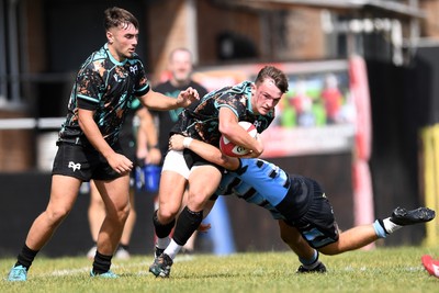 240825 - Ospreys U18s v Cardiff Rugby U18s - Cian Evans of Ospreys 