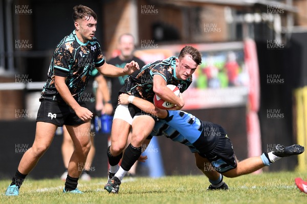 240825 - Ospreys U18s v Cardiff Rugby U18s - Cian Evans of Ospreys 