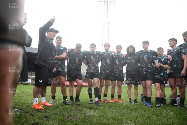 140925 - Ospreys v RGC U18s - Head Coach Paul James speaks to the team at full time