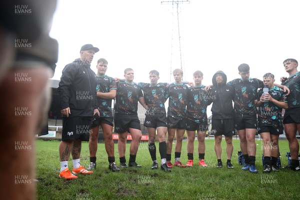 140925 - Ospreys v RGC U18s - Head Coach Paul James speaks to the team at full time