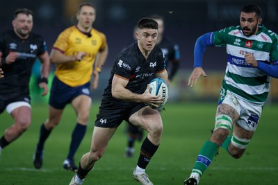 040323 - Ospreys v Benetton - United Rugby Championship - Reuben Morgan Williams of Ospreys on the attack