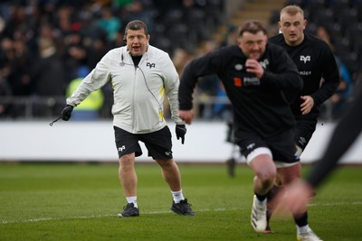 040323 - Ospreys v Benetton - United Rugby Championship - Ospreys head coach Toby Booth before the match