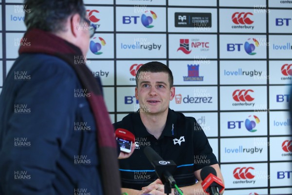 050119 - Ospreys v Cardiff Blues - GuinnessPro14 - Scott Williams of Ospreys speaks to the press after the game