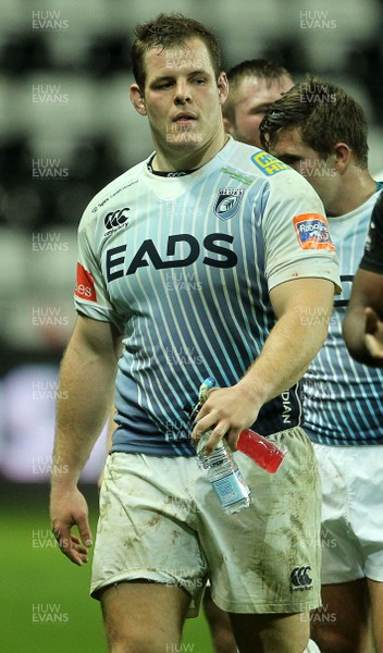 151113 - Ospreys v Cardiff Blues - LV= Cup - Sam Hobbs of Cardiff Blues