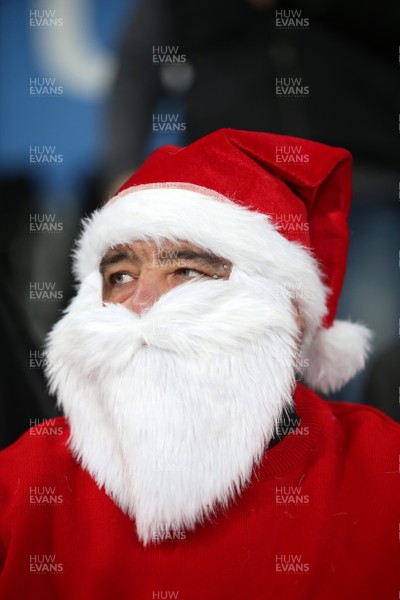 211219 - Ospreys v Cardiff Blues - Guinness PRO14 - An unamused looking santa