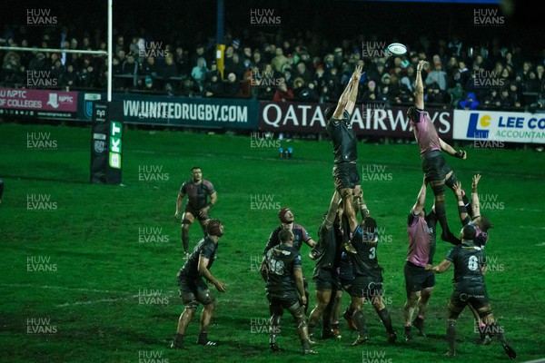 010124 - Ospreys v Cardiff Rugby - United Rugby Championship - A lineout in the Cardiff 22