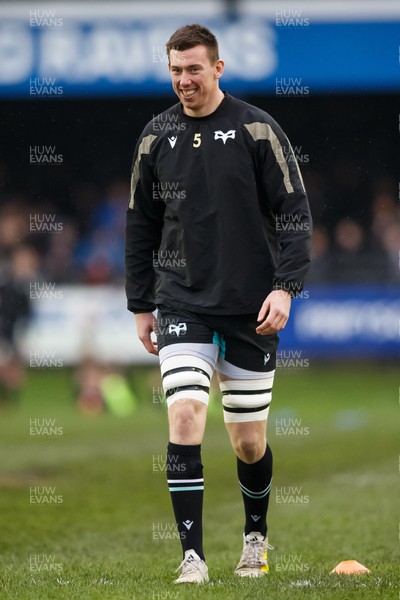 010124 - Ospreys v Cardiff Rugby - United Rugby Championship - Adam Beard of Ospreys warms up ahead of the match