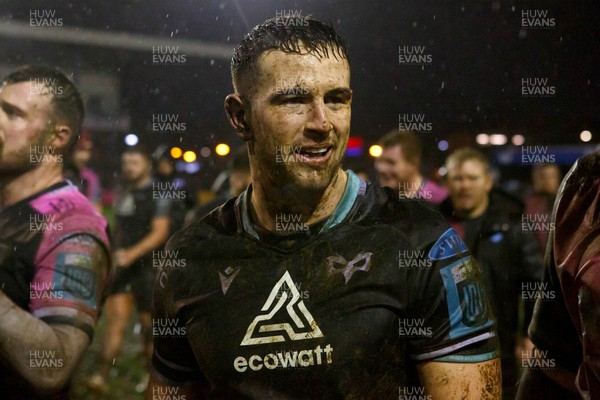 010124 - Ospreys v Cardiff Rugby - United Rugby Championship - Owen Watkin of Ospreys at the end of the match