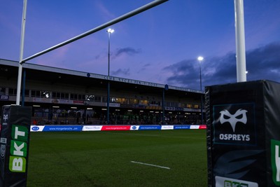 010126 - Ospreys v Cardiff Rugby, United Rugby Championship - A general view of The Brewery Field ahead of the match