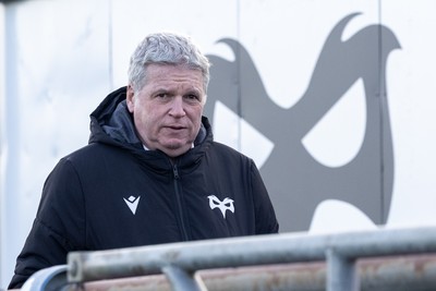 010126 - Ospreys v Cardiff Rugby - United Rugby Championship - Ospreys CEO Lance Bradley arrives at the Brewery Field 