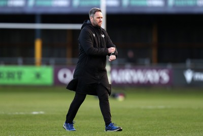 010126 - Ospreys v Cardiff Rugby - United Rugby Championship - Ospreys Head Coach Mark Jones before kick off