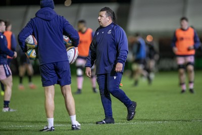 010126 - Ospreys v Cardiff Rugby - United Rugby Championship - Javan Sebastian of Cardiff Rugby in the warm up