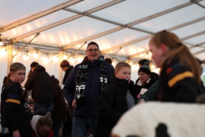010126 - Ospreys v Cardiff Rugby - United Rugby Championship - Fans in the marquee