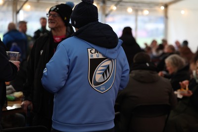 010126 - Ospreys v Cardiff Rugby - United Rugby Championship - Fans in the marquee
