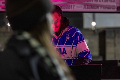 010126 - Ospreys v Cardiff Rugby - United Rugby Championship - Josh Navidi plays a half time DJ set