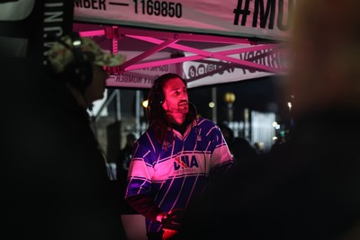 010126 - Ospreys v Cardiff Rugby - United Rugby Championship - Josh Navidi plays a half time DJ set