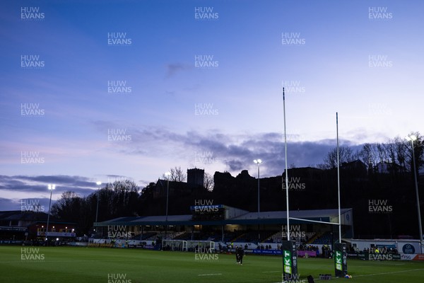 010126 - Ospreys v Cardiff Rugby, United Rugby Championship - A general view of The Brewery Field ahead of the match