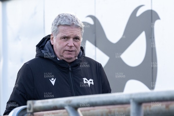 010126 - Ospreys v Cardiff Rugby - United Rugby Championship - Ospreys CEO Lance Bradley arrives at the Brewery Field 