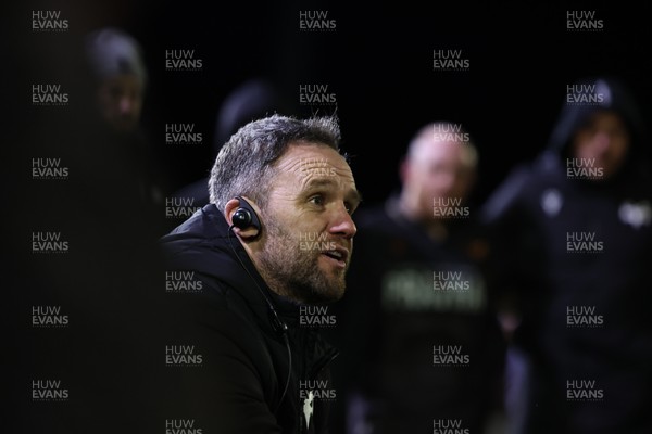 010126 - Ospreys v Cardiff Rugby - United Rugby Championship - Ospreys Head Coach Mark Jones at the end of the game