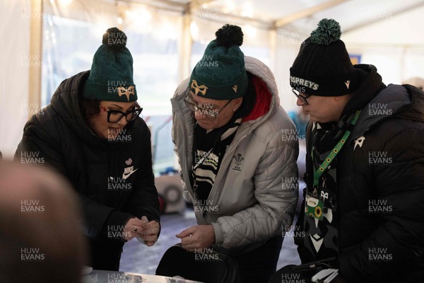 010126 - Ospreys v Cardiff Rugby - United Rugby Championship - Fans in the marquee
