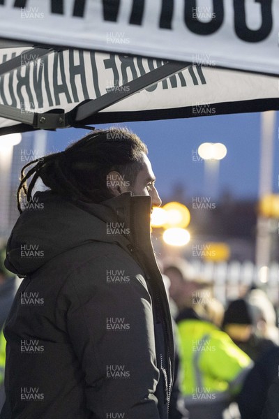010126 - Ospreys v Cardiff Rugby - United Rugby Championship - Josh Navidi plays a half time DJ set