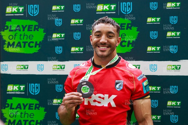 190425 - Ospreys v Cardiff Rugby - United Rugby Championship - Player of the match Gabe Hamer-Webb of Cardiff