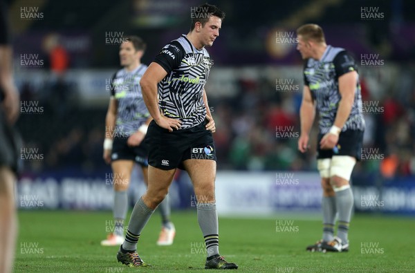151017 - Ospreys v Clermont Auvergne - European Rugby Champions Cup - Owen Watkin of Ospreys at full time