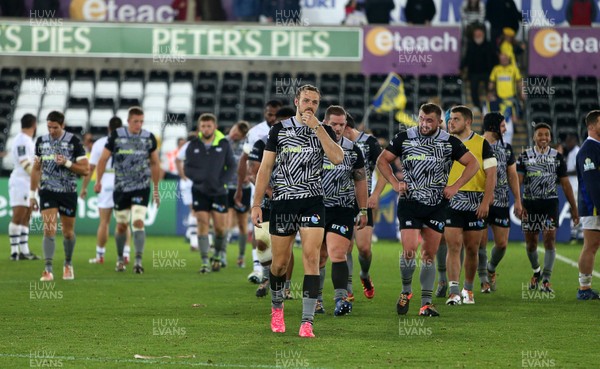 151017 - Ospreys v Clermont Auvergne - European Rugby Champions Cup - Dejected Cory Allen of Ospreys at full time