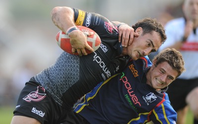 30.08.08 - Ospreys v Clubs Select XV - Ospreys Sonny Parker goes over to score try. 